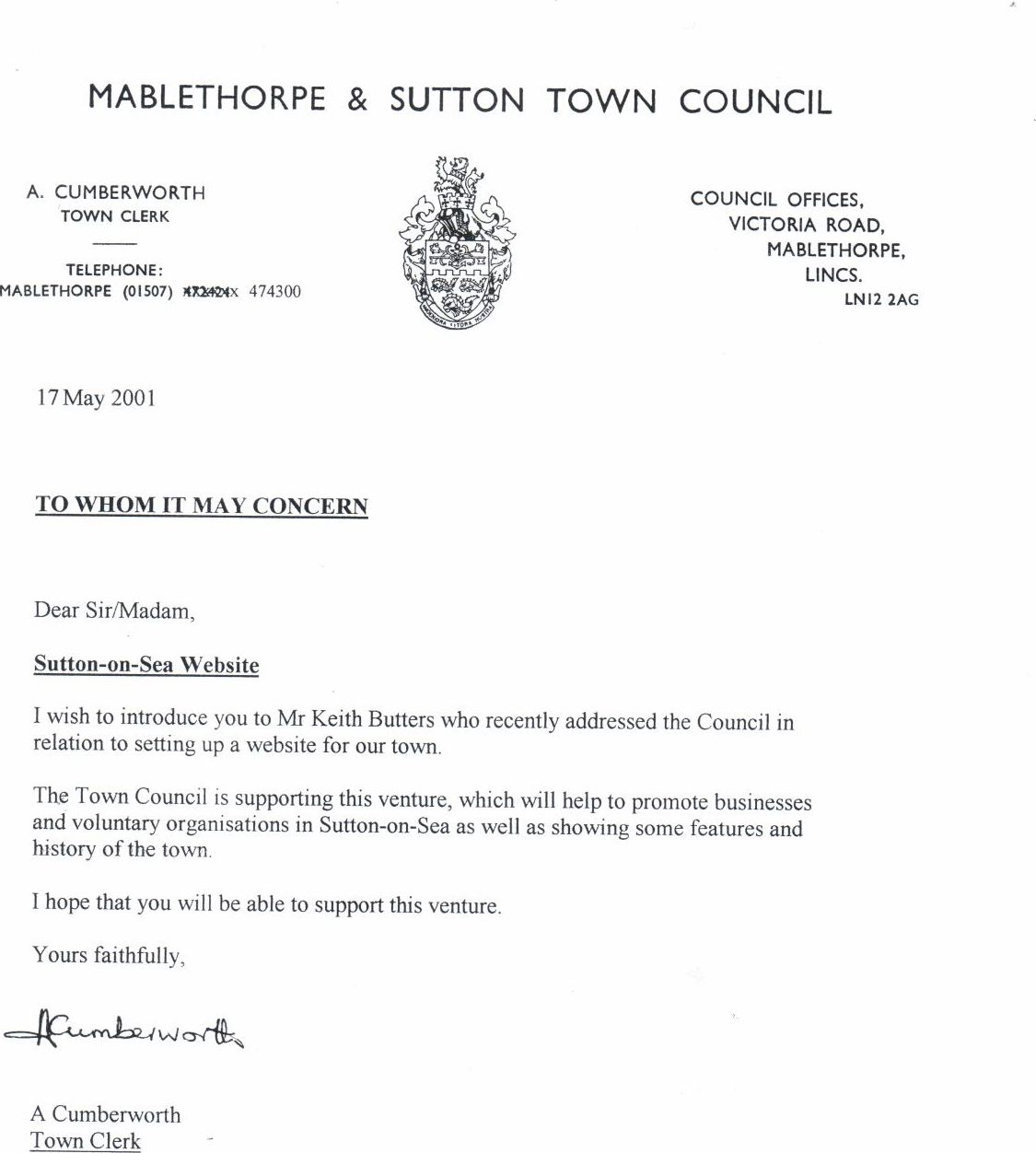 Recommendation Sutton On Sea Town Council